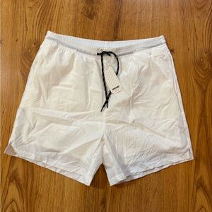 Coofandy White Drawstring Shorts